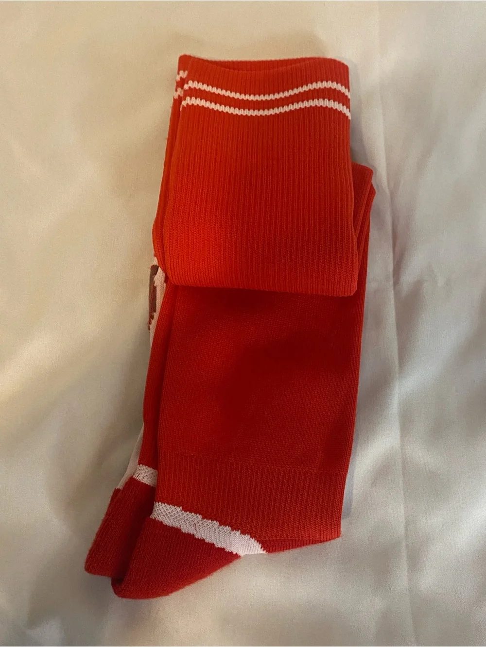 PUMA Pro Elite Performance Soccer Socks 1 Pair Red/White Striped Adult 3 NEW